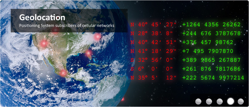 Geolocation. Positioning System subscriberes of cellular networks